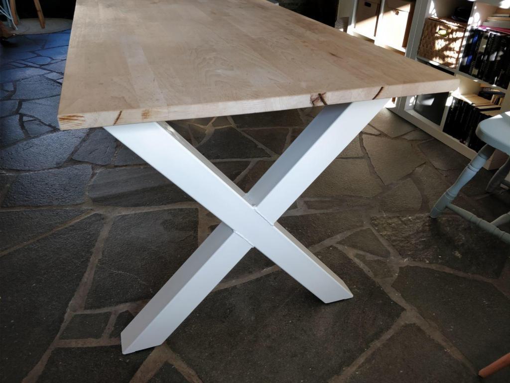 Kruispoot frame voor binnen tafel wit