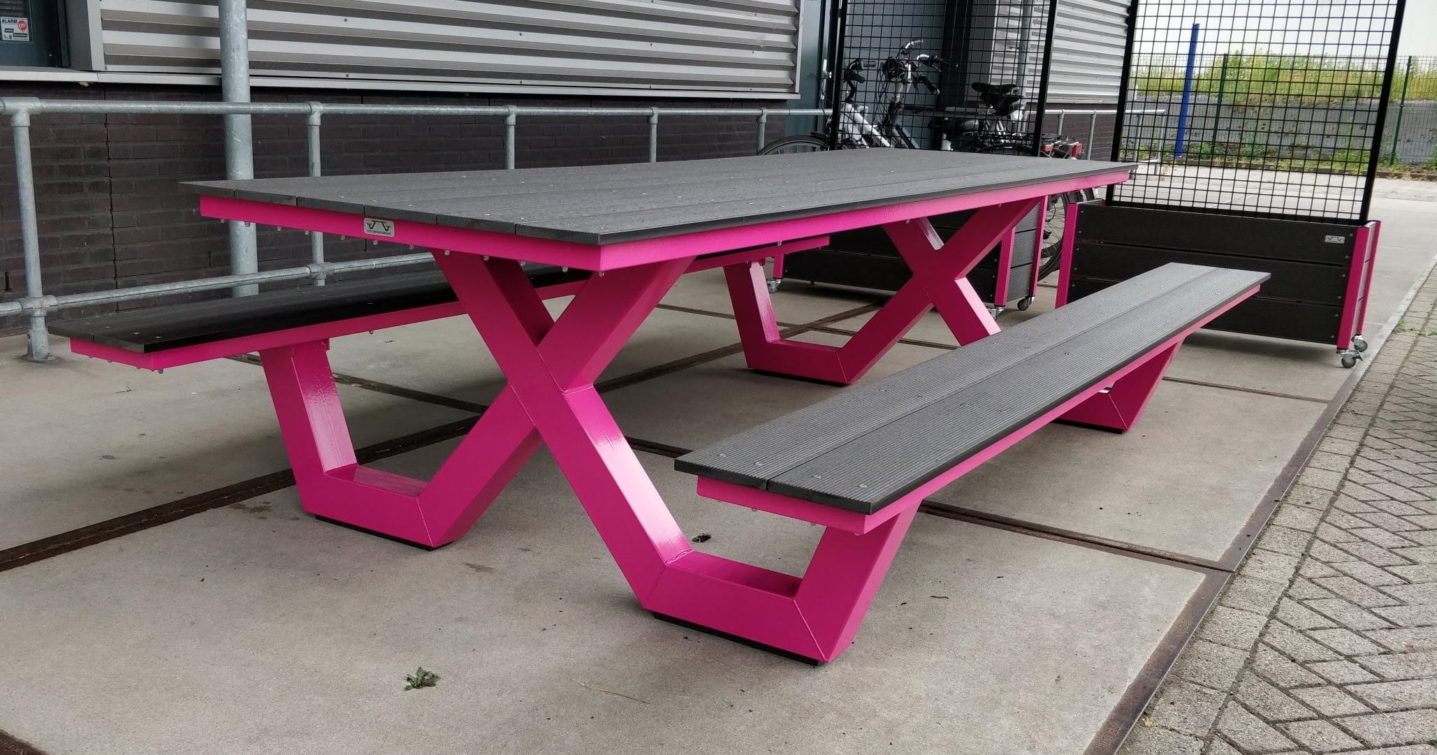 Kruispoot picknicktafel Binx roze pink color