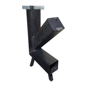 rocket stove, kleine buiten kachel om te koken. Off grid leven
