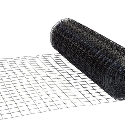 Zwart Tuingaas 50 X 50 Mm 100 Cm Hoogte 25 Mtr Lengte rollen zwart gaas